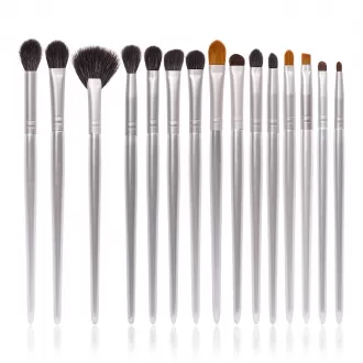 Dongshen 15pcs small makeup brush private label natural animal hair eyeshadow eyeliner eye pencil brush set