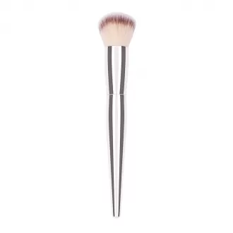 Dongshen OEM makeup foundation brush supplier wholesale single angle synthetic hair silver professional foundation cosmetic brush