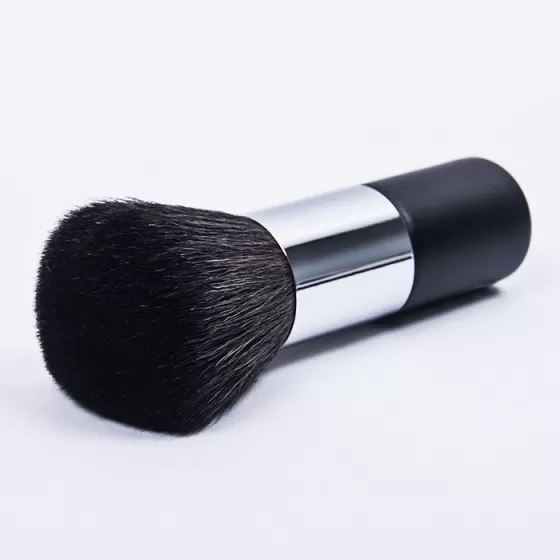 Dongshen single big powder brush makeup high quality goat hair soft black wood handle large loose powder brush