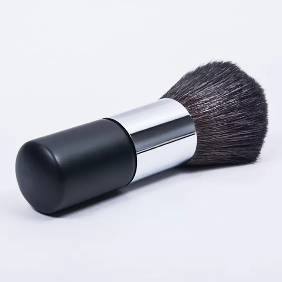 Dongshen single big powder brush makeup high quality goat hair soft black wood handle large loose powder brush