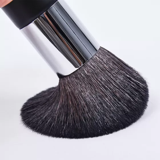 Dongshen single big powder brush makeup high quality goat hair soft black wood handle large loose powder brush