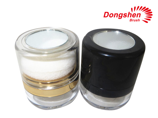 powder jar with puff