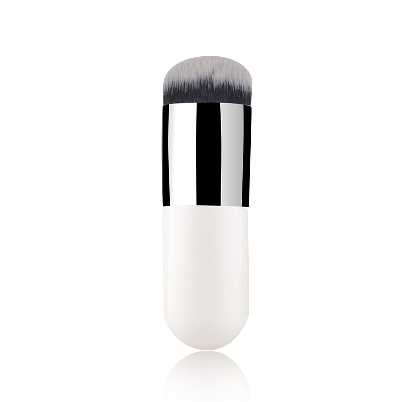 Dongshen makeup brush high quality white wooden handle synthetic hair kabuki foundation brush