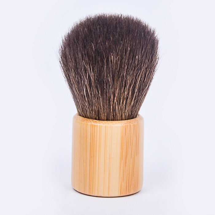 Dongshen kabuki brush private label luxury natural goat hair bamboo handle powder blush beauty makeup brush