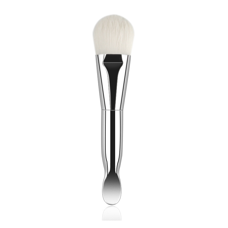 Dongshen makeup brush cruelty-free vegan synthetic hair metal double end mask brush beauty tools