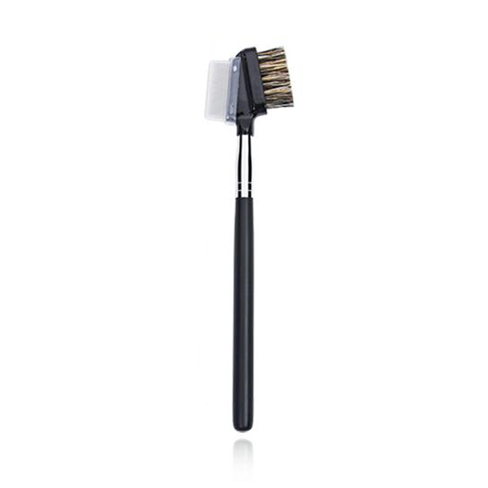 Dongshen professional double-sided nylon eyebrow comb stainless steel eyelash comb makeup eyebrow brush