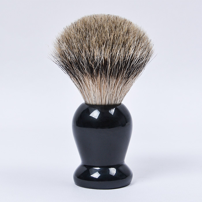 Dongshen shaving brush private label custom logo black wooden handle super badger hair barber mens wet shaving brushes