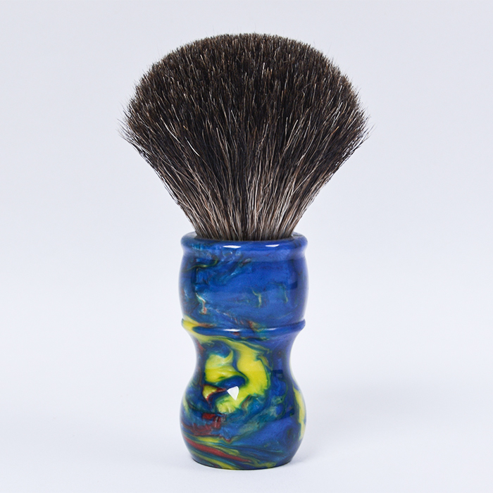 Dongshen brush shaving private label wholesale blue resin handle durable black badger hair shaving brush