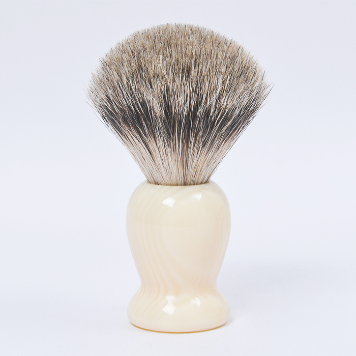 Dongshen eco friendly natural resin handle custom logo badger hair men daily wet shaving brush