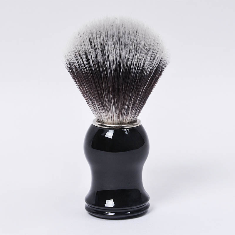 Dongshen vegan brush shaving high quality black plastic handle synthetic hair men shaving brush
