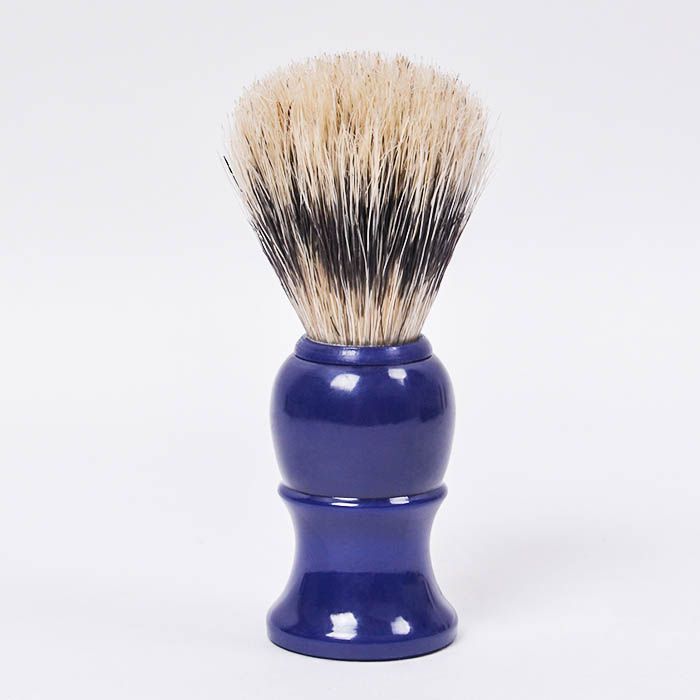 Dongshen wholesale private label high quality boar bristle blue plastic handle shaving brush