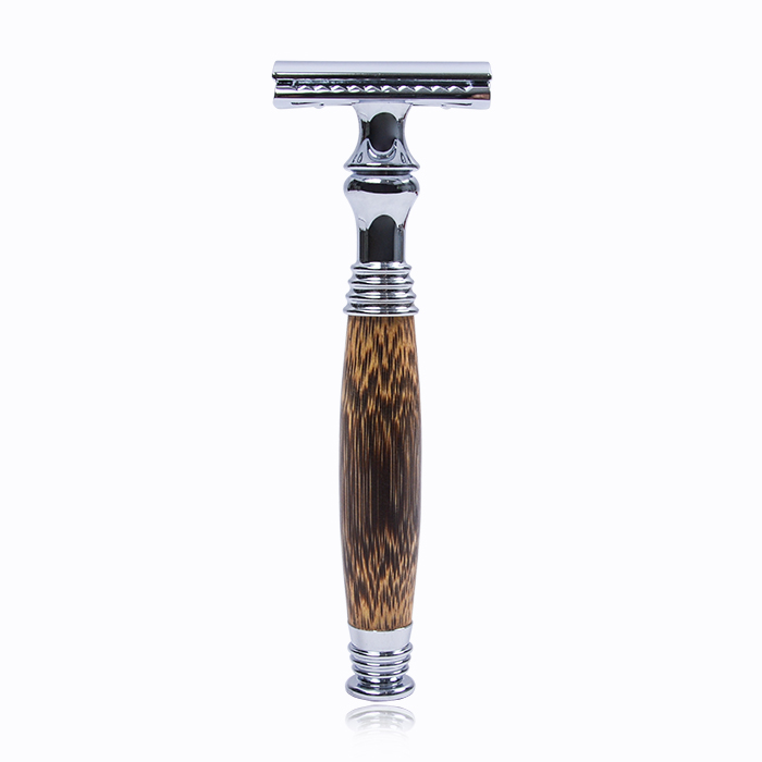 Dongshen custom logo natural bamboo sustainable safety razor durable double edge blade men shaving razor