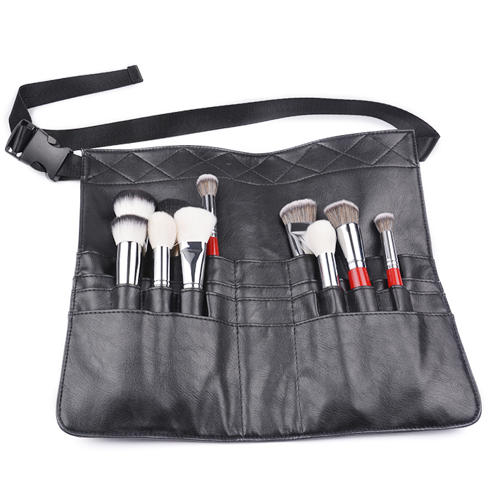 Dongshen professional makeup artist bag custom logo black makeup brush belt bag