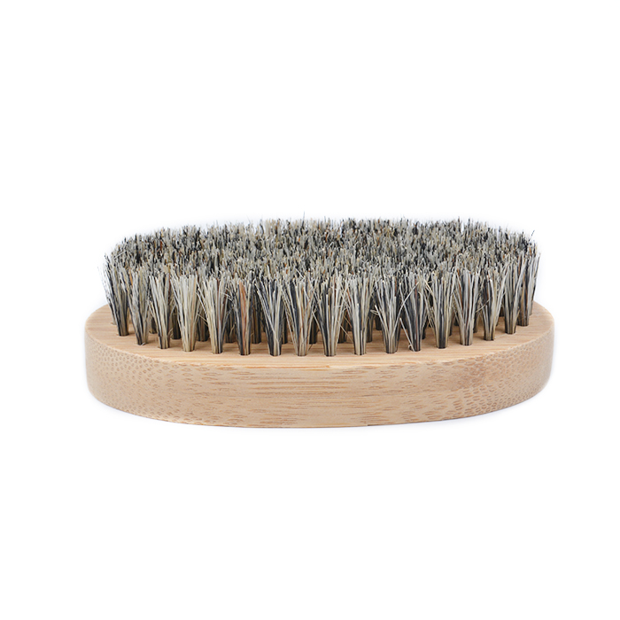 Dongshen private label beard comb brush wholesale boar bristle bamboo handle professional beard brush