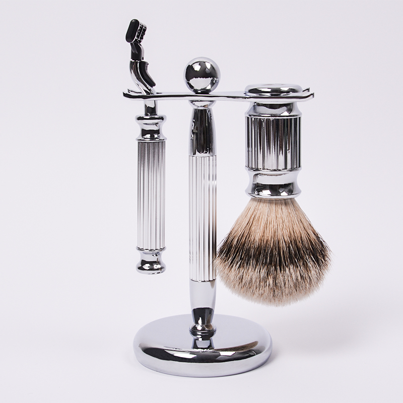 Dongshen high quality shaving set wholesale silvertip badger shaving brush cartridge razor shaving kit